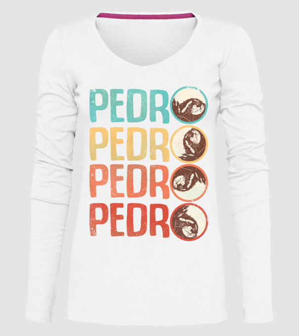 Pedro Pedro retro model alb pe tricou