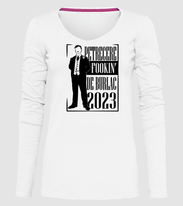 Petrecere Fookin de burlac model alb pe tricou