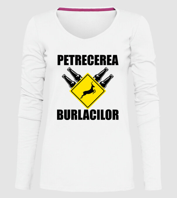 petrecerea burlacilor model alb pe tricou