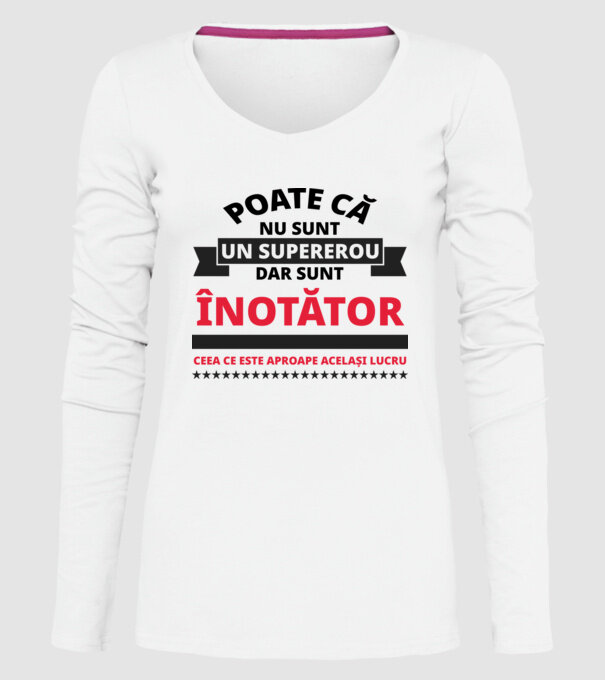Poate că nu sunt un supererou, dar sunt ÎNOTĂTOR, ceea ce este aproape același lucru model alb pe tricou