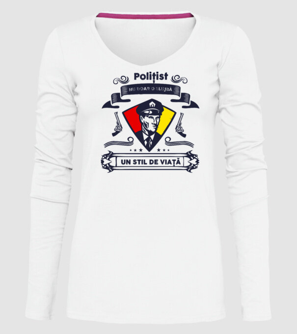 Polițist - Nu doar o slujbă - Un stil de viață model alb pe tricou