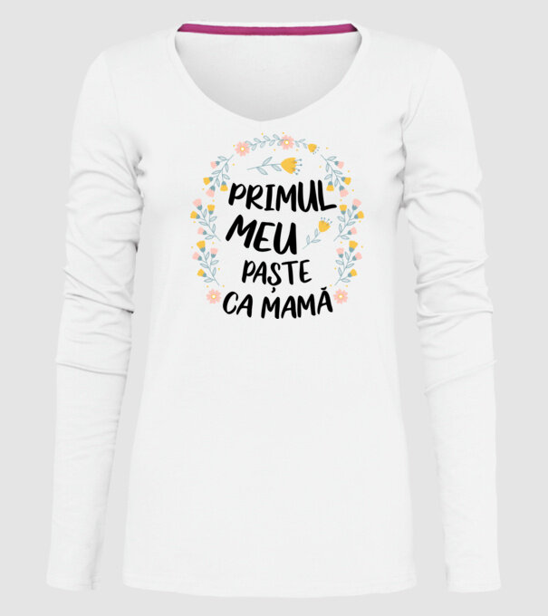Primul meu Paște ca mamă model alb pe tricou