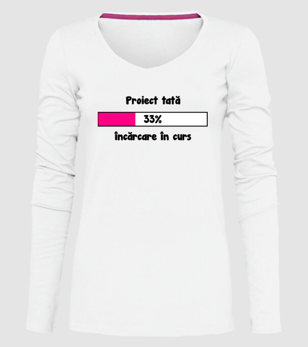 Proiect tată - încărcare în curs model alb pe tricou