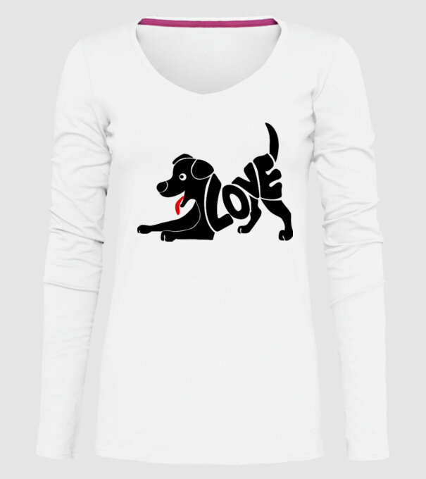 Puppy love model alb pe tricou