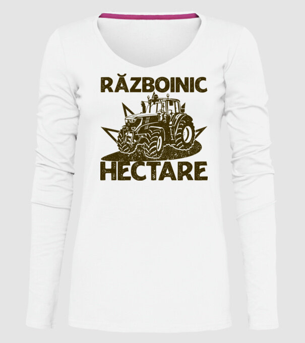 Războinic Hectare model alb pe tricou