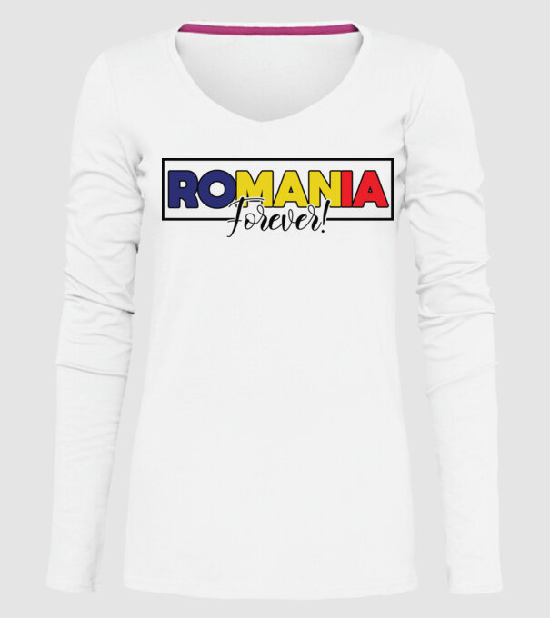 Romania forever model alb pe tricou