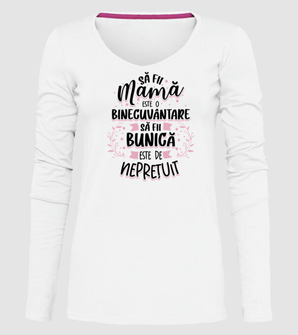 Să fii bunică este neprețuit model alb pe tricou