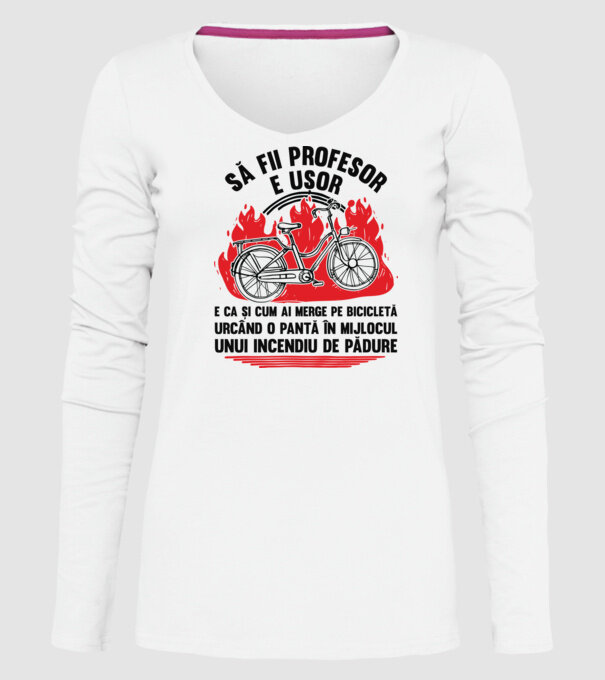 Să fii profesor e ușor model alb pe tricou