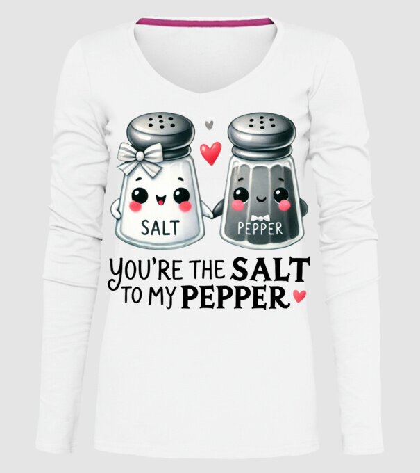 Salt to my Pepper model alb pe tricou