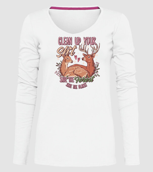 Save the forest model alb pe tricou