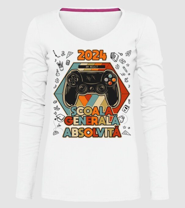 școala generală școala generală model alb pe tricou