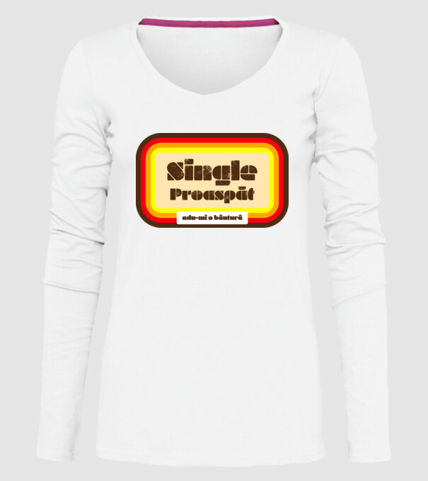 single proaspăt - adu-mi o băutură model alb pe tricou