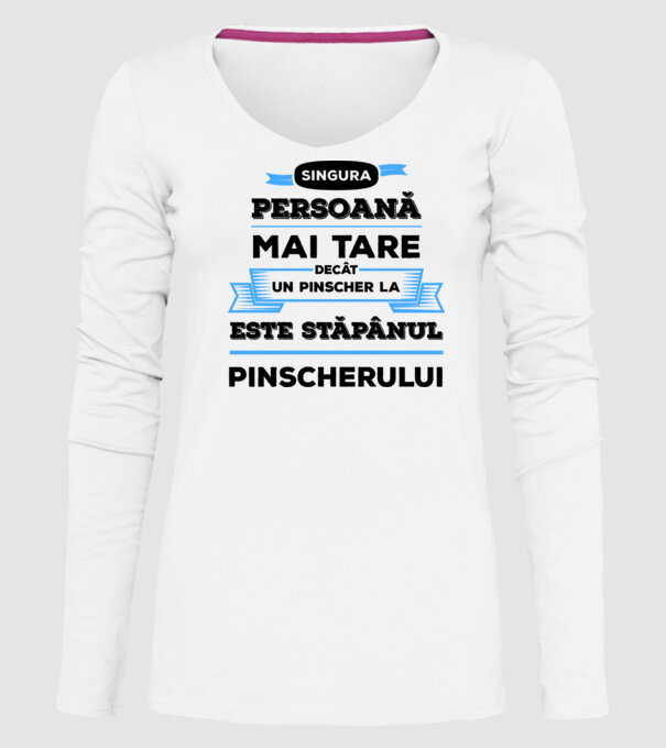 singura persoană mai tare decât un Husky este stăpânul Husky-ului model alb pe tricou