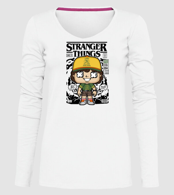 stranger things cereal model alb pe tricou