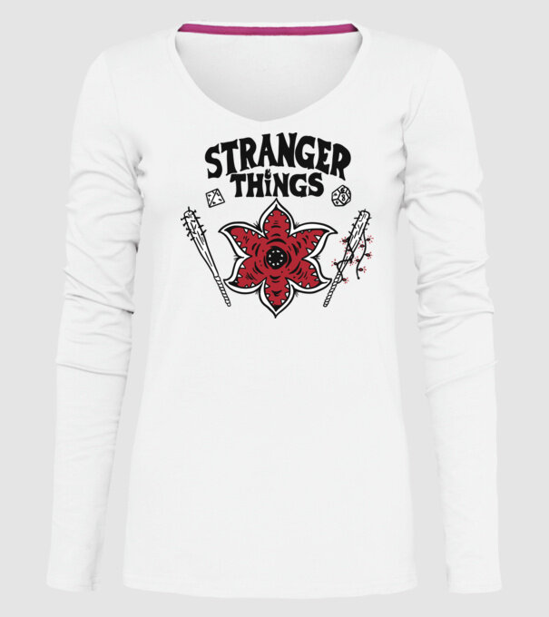 stranger things demogorgon head2 model alb pe tricou