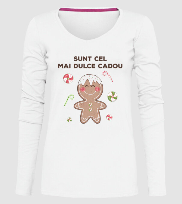 Sunt cel mai dulce cadou model alb pe tricou
