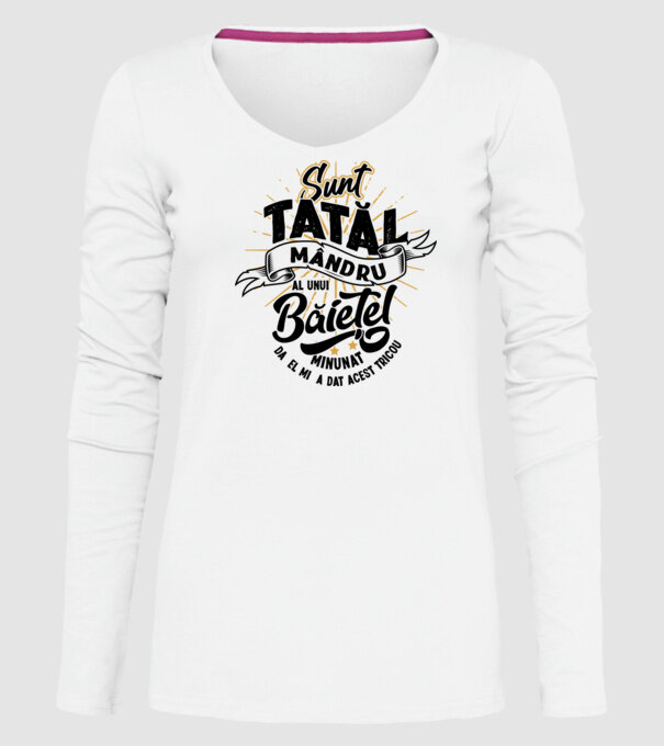Sunt tatăl mândru al unui băiețel minunat model alb pe tricou