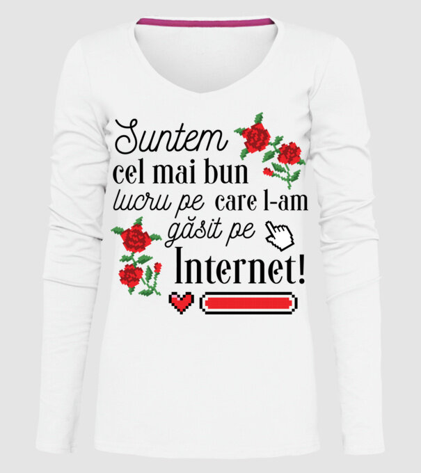 Suntem cel mai bun lucru pe care l-am găsit pe internet model alb pe tricou
