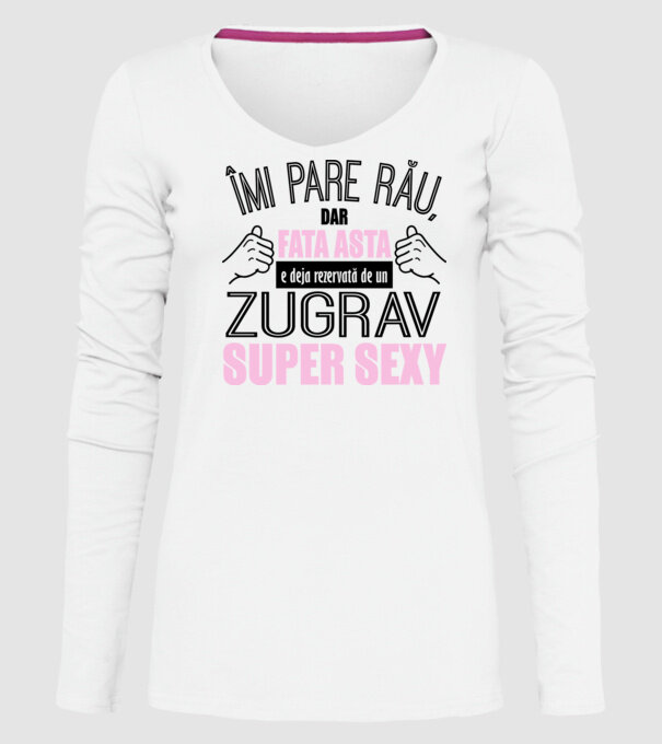 Îmi pare rău, dar fata asta e deja rezervată de un ZUGRAV super sexy model alb pe tricou