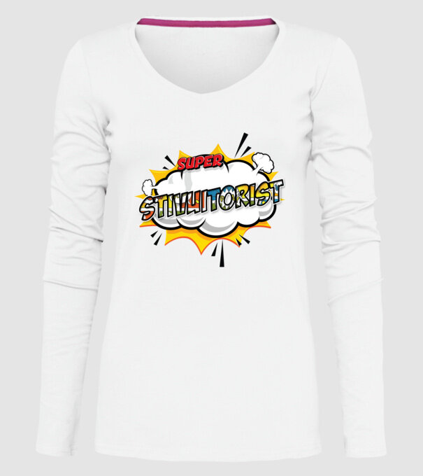 Super Stivuitorist model alb pe tricou