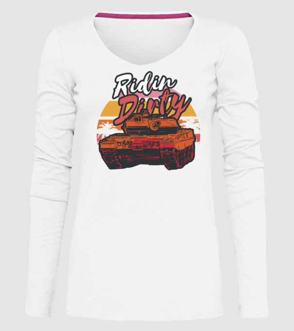 Tancuri model alb pe tricou