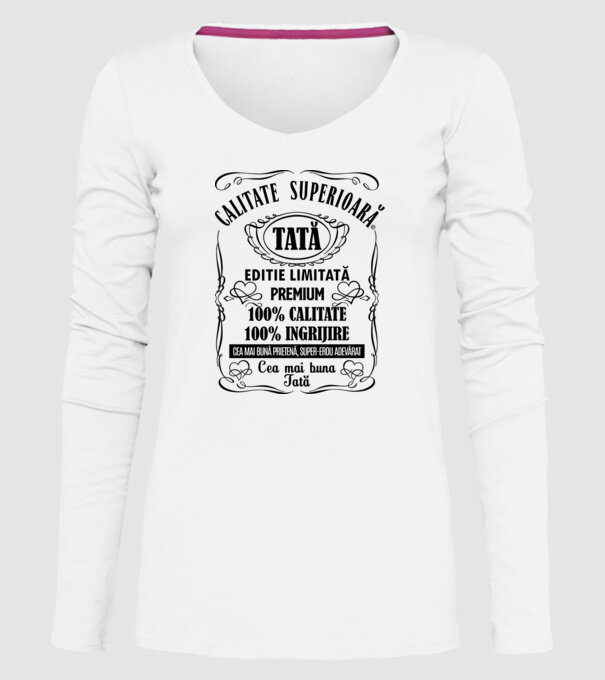 Tată Premium - ediție limitată premium model alb pe tricou