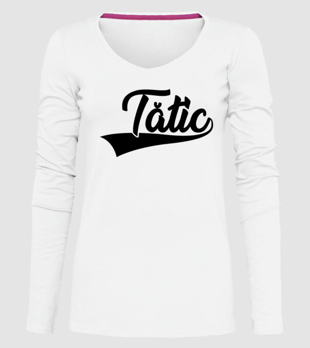 tătic model alb pe tricou