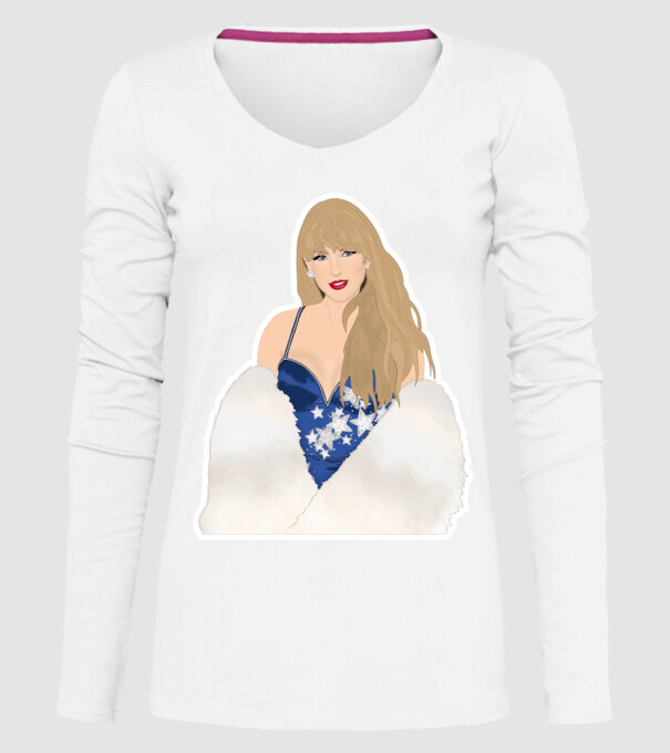 Taylor Swift blue model alb pe tricou