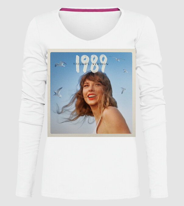 Taylor Swift cover model alb pe tricou