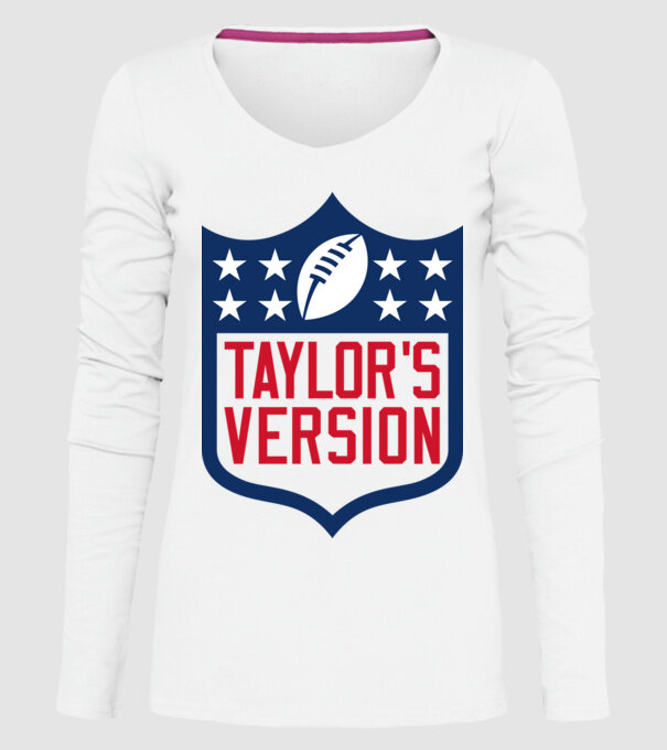 Taylor Swift football logo model alb pe tricou