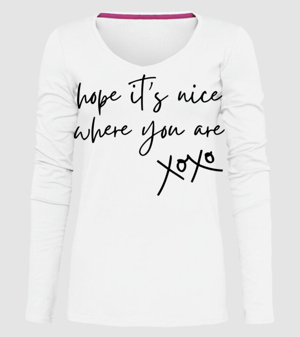 Taylor Swift hope its nice where you are model alb pe tricou