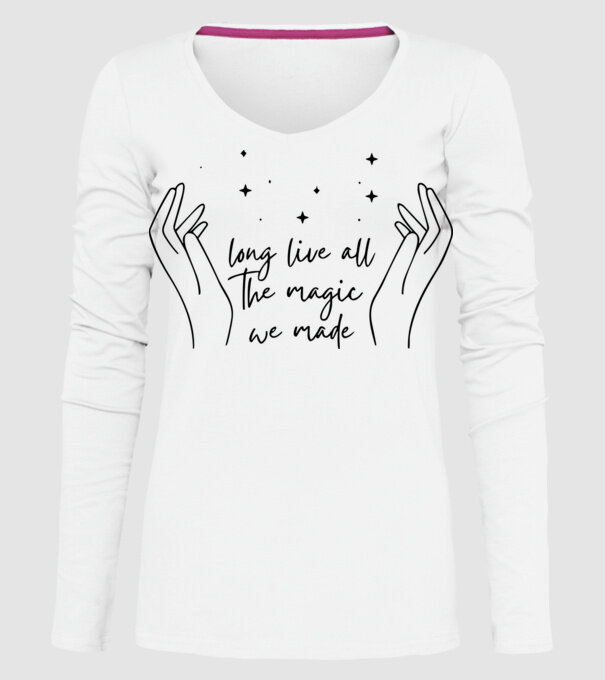 Taylor Swift long live all the magic we made model alb pe tricou