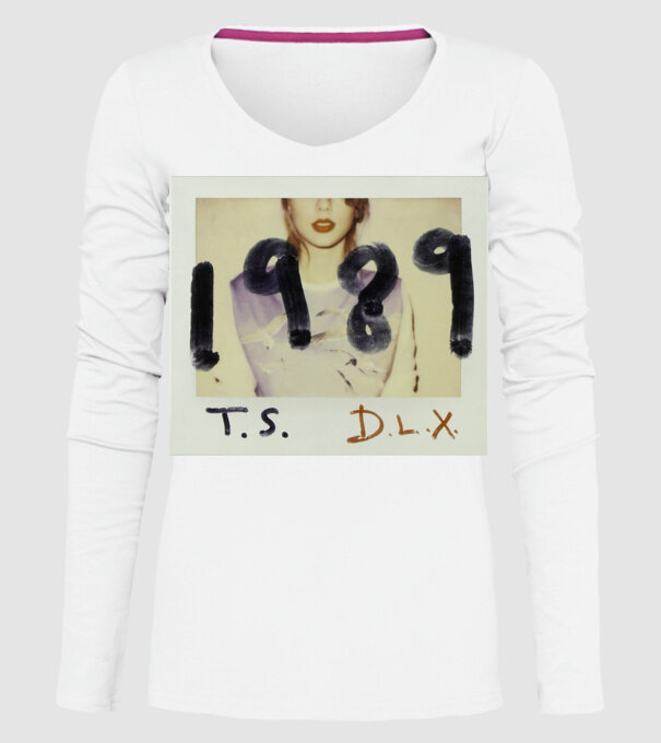Taylor Swift polaroid model alb pe tricou