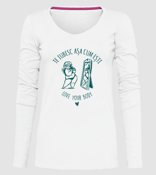 Te iubesc așa cum ești model alb pe tricou