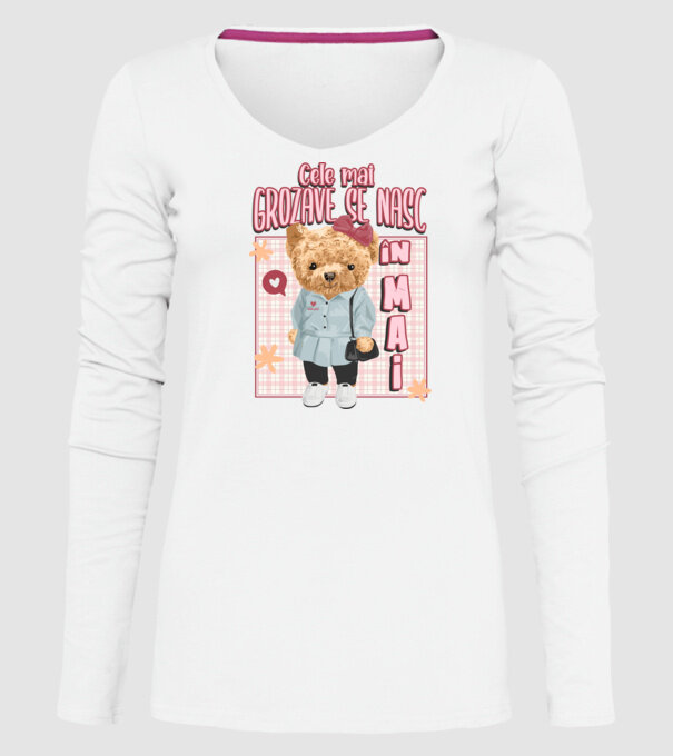 Teddy cele cool girl MAI model alb pe tricou