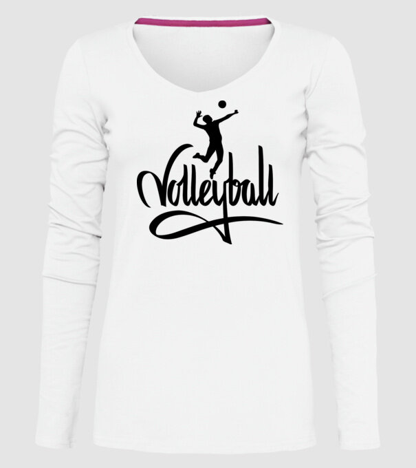 Text Volei pentru tricou model alb pe tricou