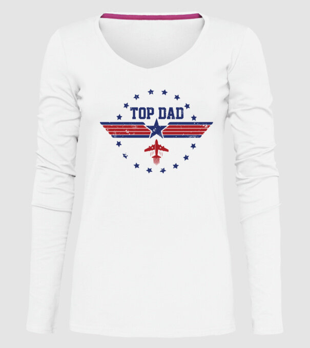 TopDad model alb pe tricou