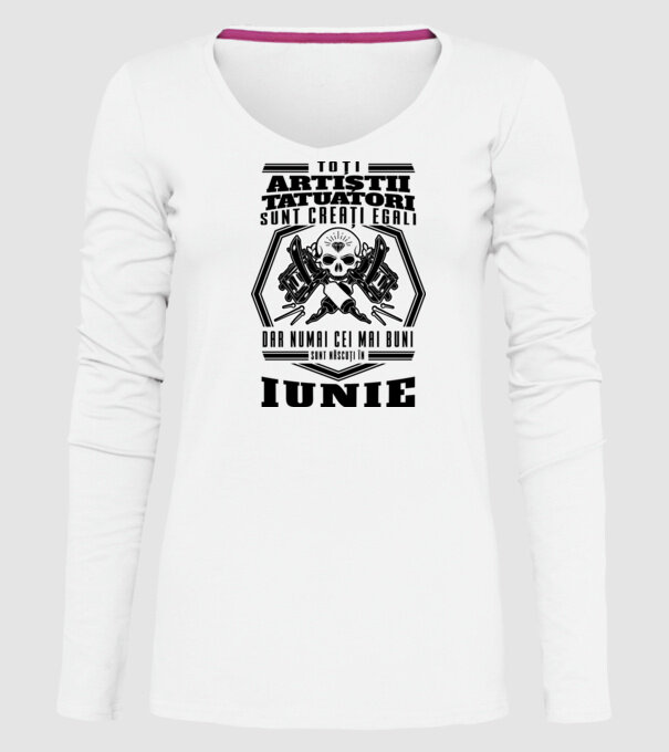 Toți artiștii tatuatori sunt creați egali iunie model alb pe tricou