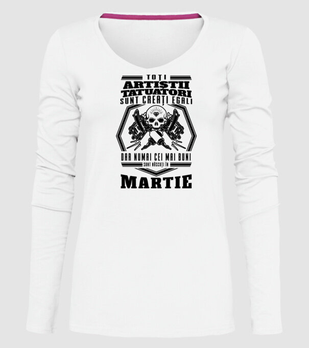 Toți artiștii tatuatori sunt creați egali martie model alb pe tricou