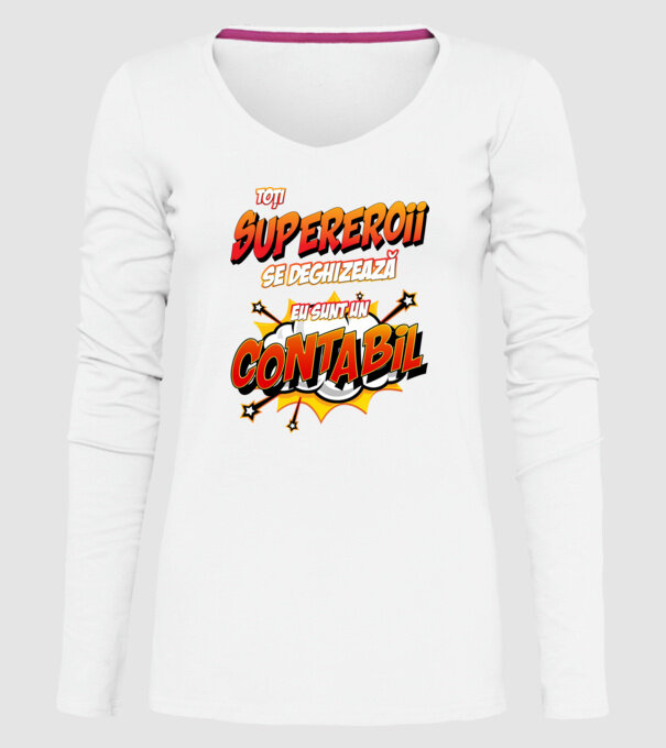 Toți supereroii se deghizează, eu sunt un contabil model alb pe tricou
