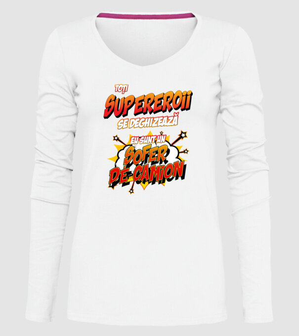 Toți supereroii se deghizează, eu sunt un șofer de camion model alb pe tricou
