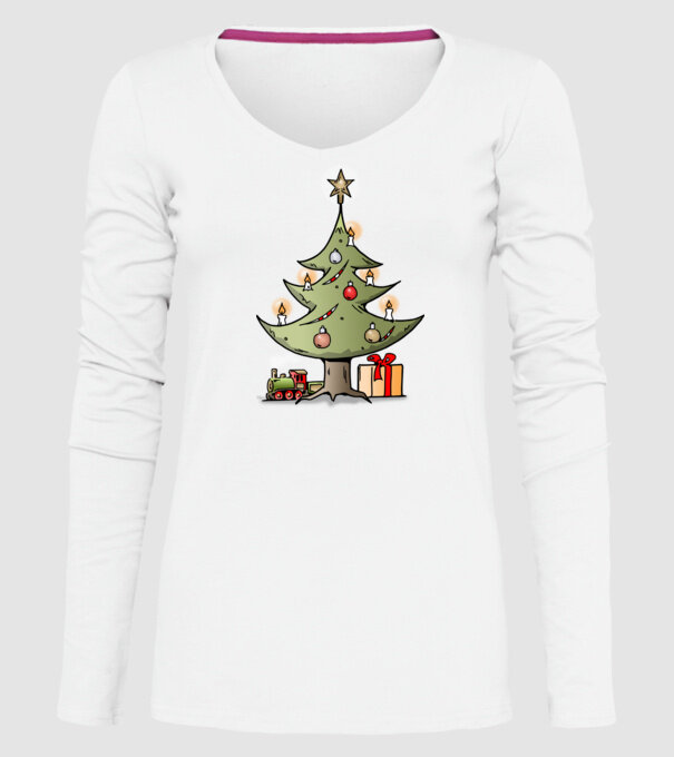 Trenuri model alb pe tricou