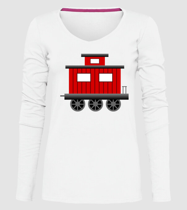 Trenuri model alb pe tricou