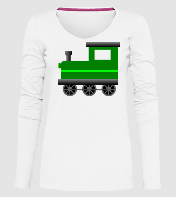 Trenuri model alb pe tricou