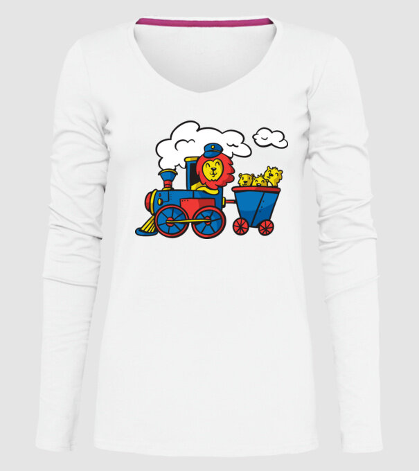 Trenuri model alb pe tricou