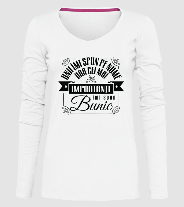 Unii îmi spun pe nume, dar cei mai importanți îmi spun bunic model alb pe tricou