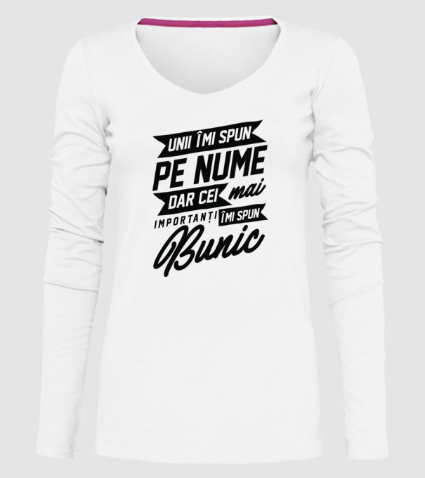 Unii îmi spun pe nume, dar cei mai importanți îmi spun bunic model alb pe tricou
