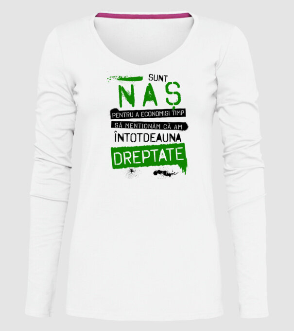 Sunt naș - pentru a economisi timp, să menționăm că am întotdeauna dreptate! model alb pe tricou