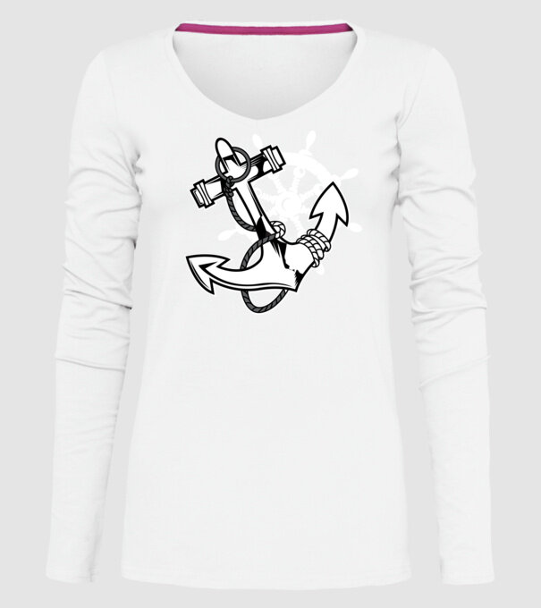 Vapoare model alb pe tricou