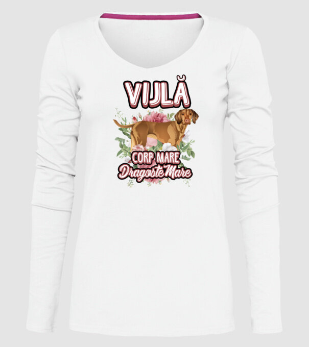 vijlă - corp mare, dragoste mare model alb pe tricou
